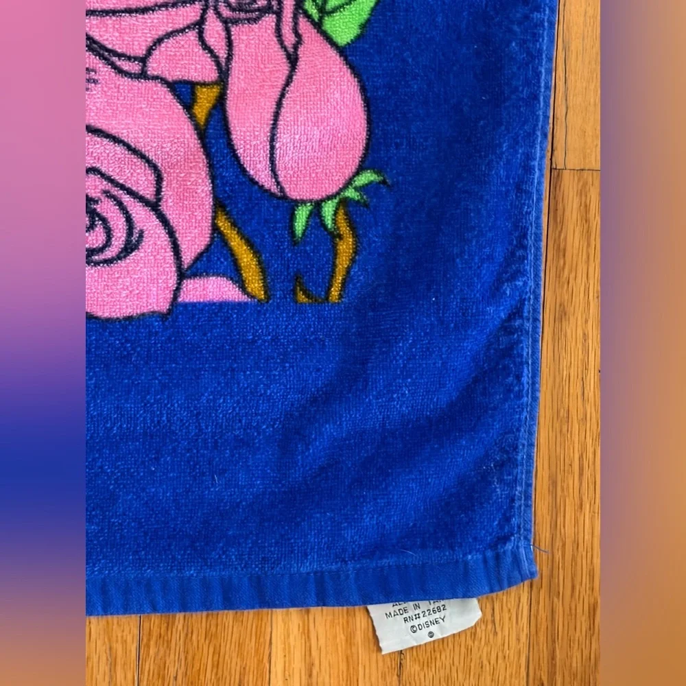 Vintage Beauty & The Beast Disney Franco Cotton Beach Towel, Disney Home Decor